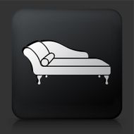 Black Square Button with Sofa Daybed