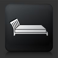 Black Square Button with Bed