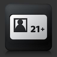 Black Square Button with 21 and Older ID