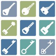 Vector Set of Keys Icons N21