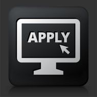 Black Square Button with Application on Computer