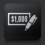 Black Square Button with $1000 Check