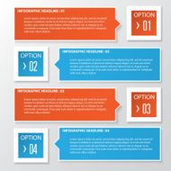 Vector business step paper chart and numbers banner design templ N2