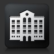 Black Square Button with Building Icon N38