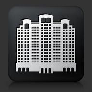 Black Square Button with Building Icon N39