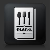 Black Square Button with Menu Icon