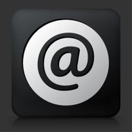 Black Square Button with Email Symbol
