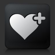 Black Square Button with Add Favorite Icon