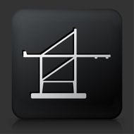 Black Square Button with Freight Lift Icon