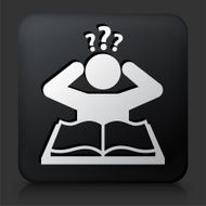 Black Square Button with Confused Learning