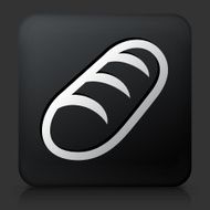 Black Square Button with Bread Icon