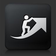 Black Square Button with Arrow to Progress