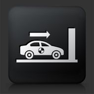 Black Square Button with Car Collision Icon N2