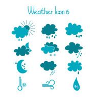 Hand drawn weather icon set N4