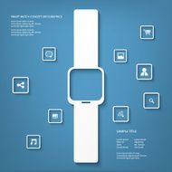 Smart watch concept vector illustration infographics