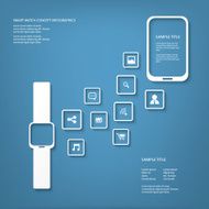 Smart watch concept vector illustration infographics N2