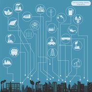 Fuel and energy industry infographic set elements for creating N8