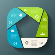 Modern vector info graphic for business project N237