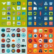 Set of summer tourism icons N511