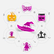 Halloween flat infographic N316