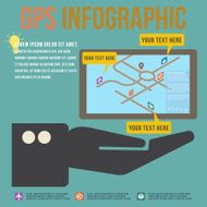 GPS infographics vector format