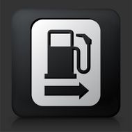 Black Square Button with Gas Stop Icon