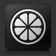 Black Square Button with Fruit Icon N2