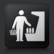 Black Square Button with Customer Shopping N2