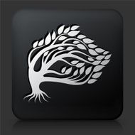 Black Square Button with Tree Icon N29