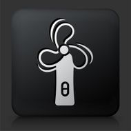 Black Square Button with Hand Held Fan