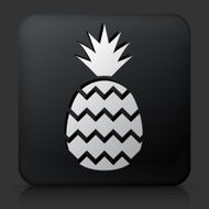 Black Square Button with Pineapple Icon N2