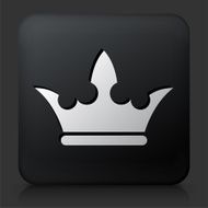 Black Square Button with Crown N15