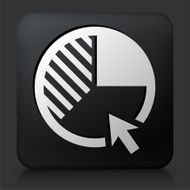 Black Square Button with Pie Chart N2