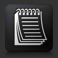 Black Square Button with Binder Paper
