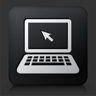 Black Square Button with Laptop Icon N11