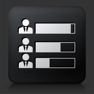 Black Square Button with Voting Polls