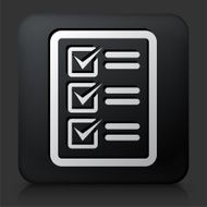 Black Square Button with Voting Polls N2
