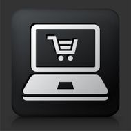 Black Square Button with Online Shopping