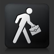 Black Square Button with Going to Work Icon N3