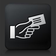 Black Square Button with Card Icon N2