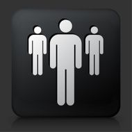 Black Square Button with Small Group Icon N4