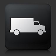Black Square Button with Truck Icon N7