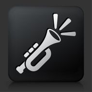 Black Square Button with Trumpet