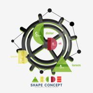 Abstract circle geometric infographic diagram N3
