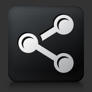 Black Square Button with Web Share Icon
