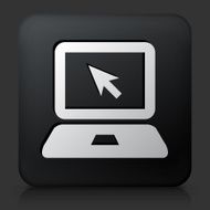Black Square Button with Laptop Icon N13