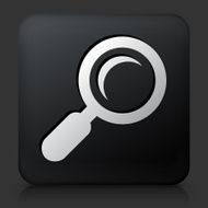 Black Square Button with Search Icon