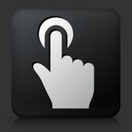 Black Square Button with Click Choose Icon