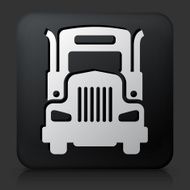 Black Square Button with Truck Icon N9