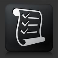 Black Square Button with Checklist Icon N2